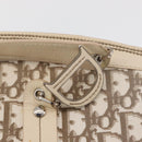 Christian Dior Trotter Canvas Hand Bag Ivory Silver Auth 179424A-19