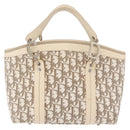 Christian Dior Trotter Canvas Hand Bag Ivory Silver Auth 179424A-2