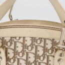 Christian Dior Trotter Canvas Hand Bag Ivory Silver Auth 179424A-3