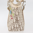 Christian Dior Trotter Canvas Hand Bag Ivory Silver Auth 179424A-4