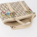 Christian Dior Trotter Canvas Hand Bag Ivory Silver Auth 179424A-7