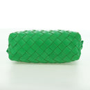 BOTTEGA VENETA INTRECCIATO Shoulder Bag Leather Green Gold Auth 179425V-5