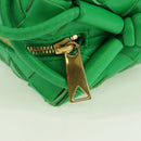 BOTTEGA VENETA INTRECCIATO Shoulder Bag Leather Green Gold Auth 179425V-18
