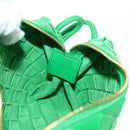 BOTTEGA VENETA INTRECCIATO Shoulder Bag Leather Green Gold Auth 179425V-20