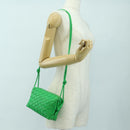 BOTTEGA VENETA INTRECCIATO Shoulder Bag Leather Green Gold Auth 179425V-21