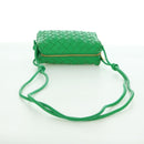BOTTEGA VENETA INTRECCIATO Shoulder Bag Leather Green Gold Auth 179425V-7