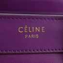 CELINE Luggage Micro Shopper Hand Bag Leather 2way Purple Gold Auth 179426SAV-20
