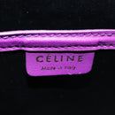 CELINE Luggage Micro Shopper Hand Bag Leather 2way Purple Gold Auth 179426SAV-22