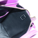 CELINE Luggage Micro Shopper Hand Bag Leather 2way Purple Gold Auth 179426SAV-24