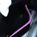 CELINE Luggage Micro Shopper Hand Bag Leather 2way Purple Gold Auth 179426SAV-25