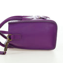 CELINE Luggage Micro Shopper Hand Bag Leather 2way Purple Gold Auth 179426SAV-3