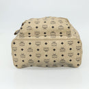 MCM Vicetos Logogram Backpack PVC Beige Gold Auth 179430-5