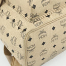 MCM Vicetos Logogram Backpack PVC Beige Gold Auth 179430-16
