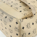 MCM Vicetos Logogram Backpack PVC Beige Gold Auth 179430-17