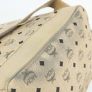 MCM Vicetos Logogram Backpack PVC Beige Gold Auth 179430-10
