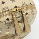 MCM Vicetos Logogram Backpack PVC Beige Gold Auth 179430-19