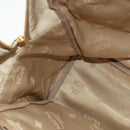 MCM Vicetos Logogram Backpack PVC Beige Gold Auth 179430-22