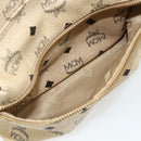 MCM Vicetos Logogram Backpack PVC Beige Gold Auth 179430-26
