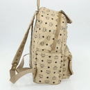 MCM Vicetos Logogram Backpack PVC Beige Gold Auth 179430-3