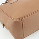 PRADA Shoulder Bag Leather Beige Silver Auth 179431A-15