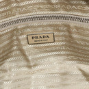PRADA Shoulder Bag Leather Beige Silver Auth 179431A-22