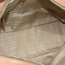 PRADA Shoulder Bag Leather Beige Silver Auth 179431A-10