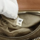 PRADA Shoulder Bag Leather Beige Silver Auth 179431A-12