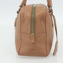 PRADA Shoulder Bag Leather Beige Silver Auth 179431A-3
