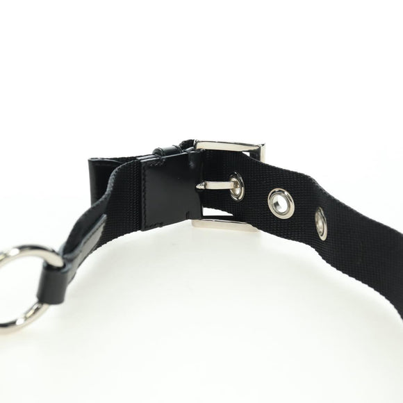 PRADA Umhängetasche Nylon Schwarz Silber Auth 179432SAV