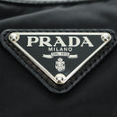 PRADA Umhängetasche Nylon Schwarz Silber Auth 179432SAV-20