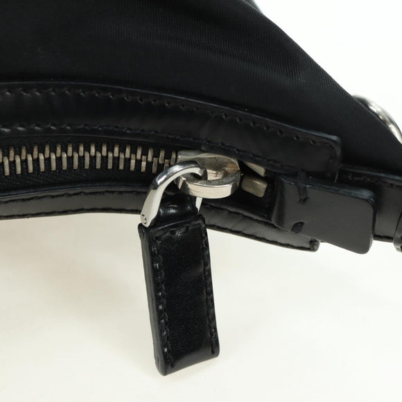 PRADA Umhängetasche Nylon Schwarz Silber Auth 179432SAV