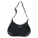PRADA Umhängetasche Nylon Schwarz Silber Auth 179432SAV-13