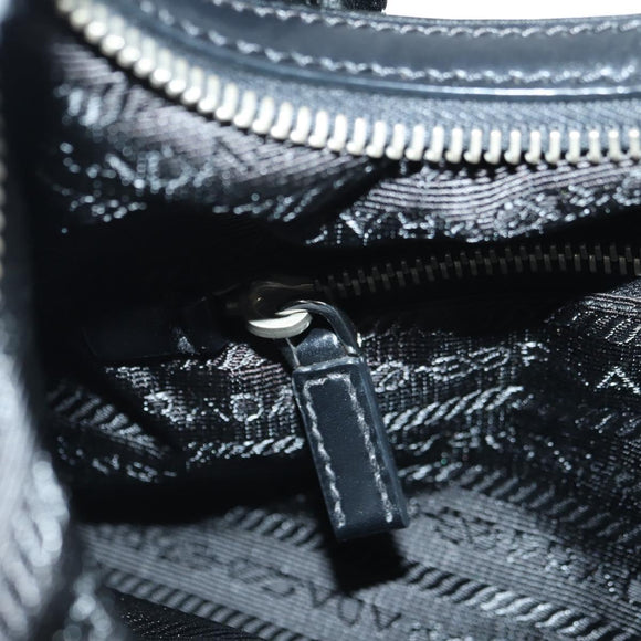 PRADA Umhängetasche Nylon Schwarz Silber Auth 179432SAV