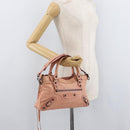 BALENCIAGA The First Hand Bag Leather 2way Gray 103208 Auth 179438-27