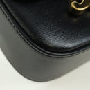 CELINE Triomphe Schultertasche Leder Schwarz Gold Original 179440SAM-15