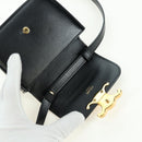 CELINE Triomphe Schultertasche Leder Schwarz Gold Original 179440SAM-20