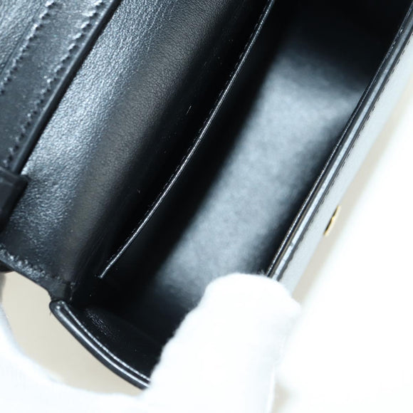 CELINE Triomphe Schultertasche Leder Schwarz Gold Original 179440SAM