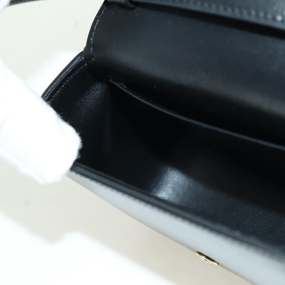 CELINE Triomphe Schultertasche Leder Schwarz Gold Original 179440SAM