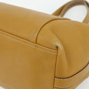 PRADA Tote Tas Leer Bruin Zilver Orig. 179442A-9