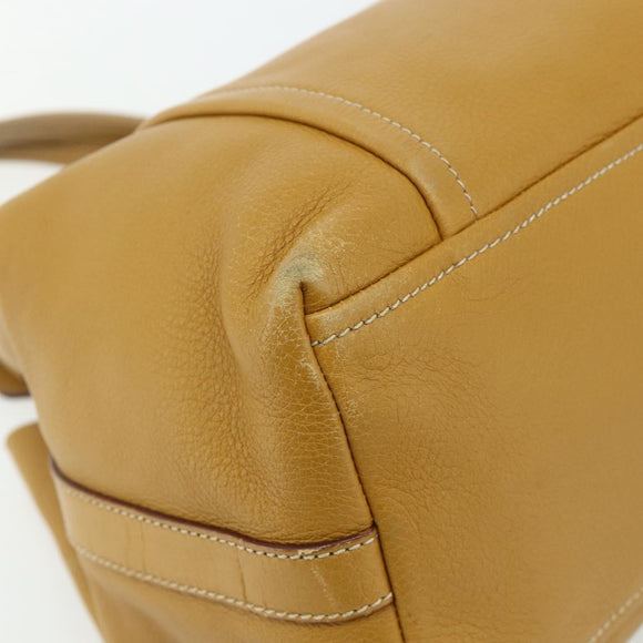 PRADA Tote Tas Leer Bruin Zilver Orig. 179442A