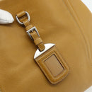 PRADA Tote Tas Leer Bruin Zilver Orig. 179442A-10