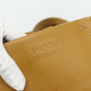 PRADA Tote Tas Leer Bruin Zilver Orig. 179442A-17