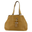 PRADA Tote Tas Leer Bruin Zilver Orig. 179442A-2