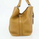 PRADA Tote Tas Leer Bruin Zilver Orig. 179442A-4
