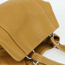 PRADA Tote Tas Leer Bruin Zilver Orig. 179442A-6