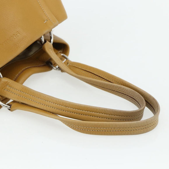 PRADA Tote Tas Leer Bruin Zilver Orig. 179442A