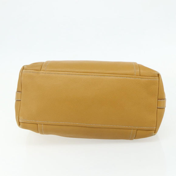 PRADA Tote Tas Leer Bruin Zilver Orig. 179442A