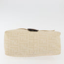 FENDI Zucca Canvas Mamma Baguette Shoulder Bag Beige Silver Auth 179443V-10