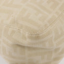 FENDI Zucca Canvas Mamma Baguette Shoulder Bag Beige Silver Auth 179443V-13