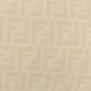 FENDI Zucca Canvas Mamma Baguette Shoulder Bag Beige Silver Auth 179443V-4